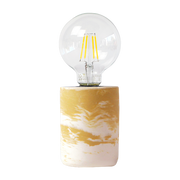 Lampe en roche saline jaune ocre 10 x 8 cm Globe - Studio Rosaroom