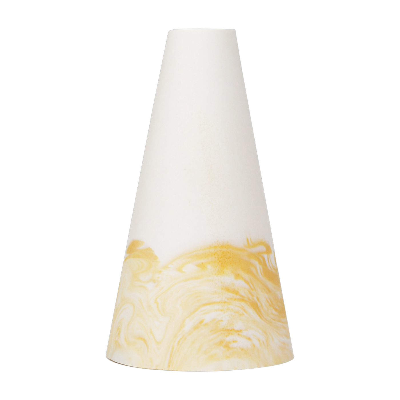 Vase in ochre yellow salt rock 14 cm Iconic - Studio Rosaroom