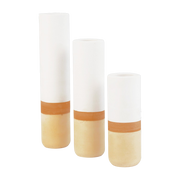 3 Vasen aus ockergelbem Salzgestein 2, 4 cm Labo -. Studio Rosaroom