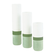3 jarrones de roca salina Labo gris-verde 2, 4 cm - Studio Rosaroom
