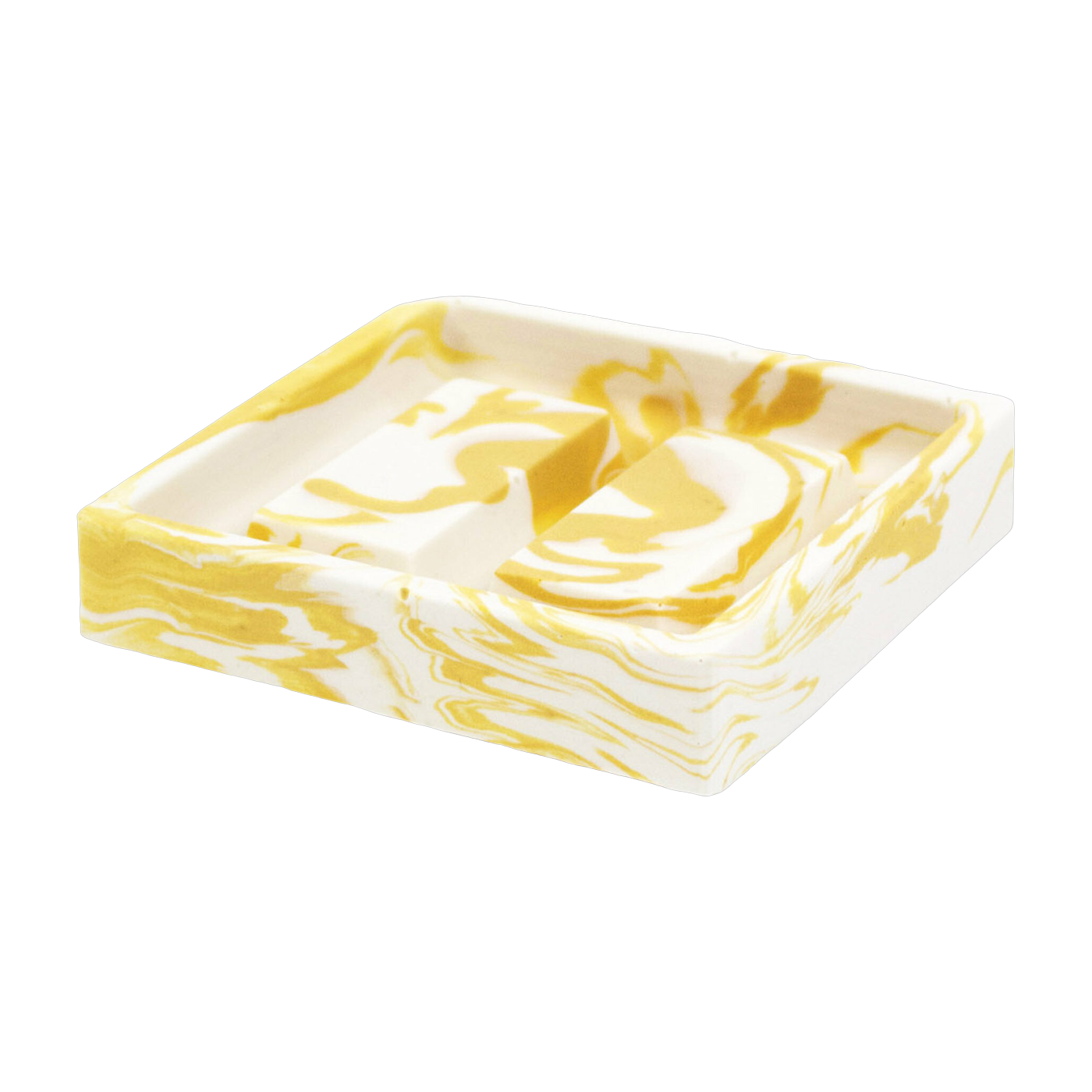 Porte-savon en roche saline jaune ocre 9,5 x 2,3 cm - Studio Rosaroom