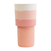 Vase en roche saline pêche 20 x 8,5 cm Totem - Studio Rosaroom