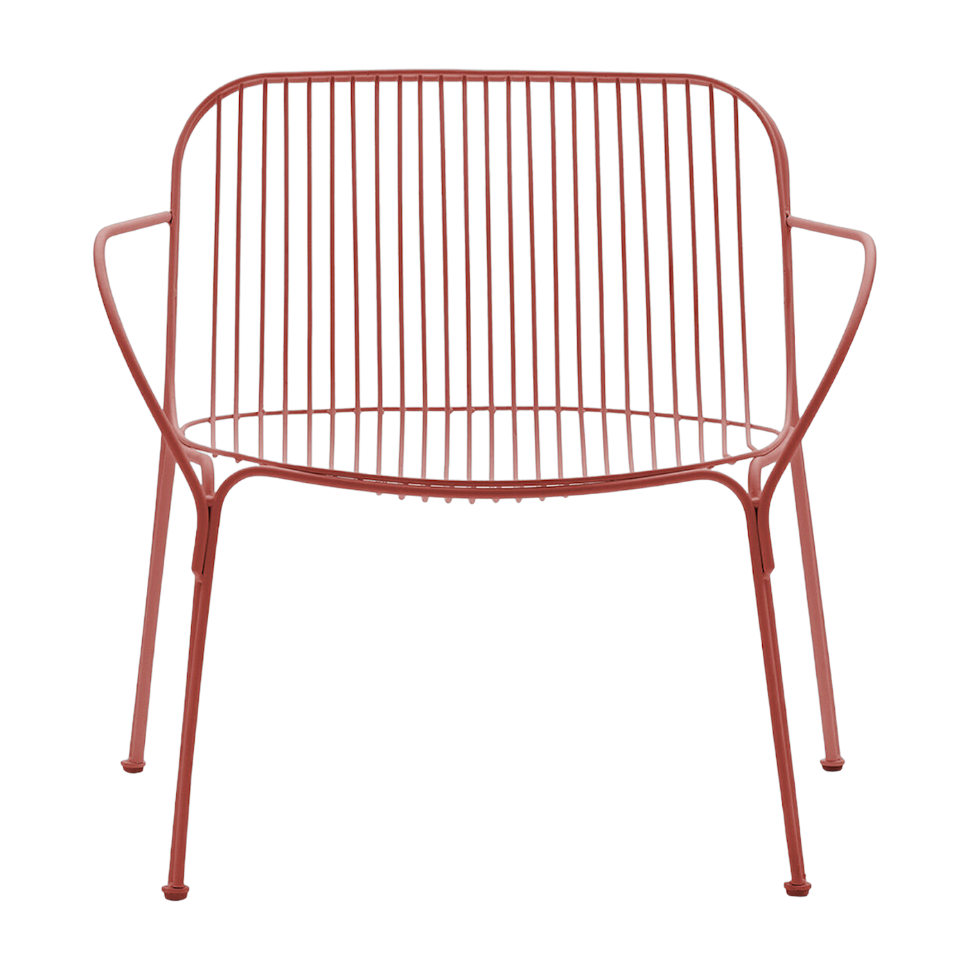 Gartensessel aus rotem Stahl Hiray -. Kartell