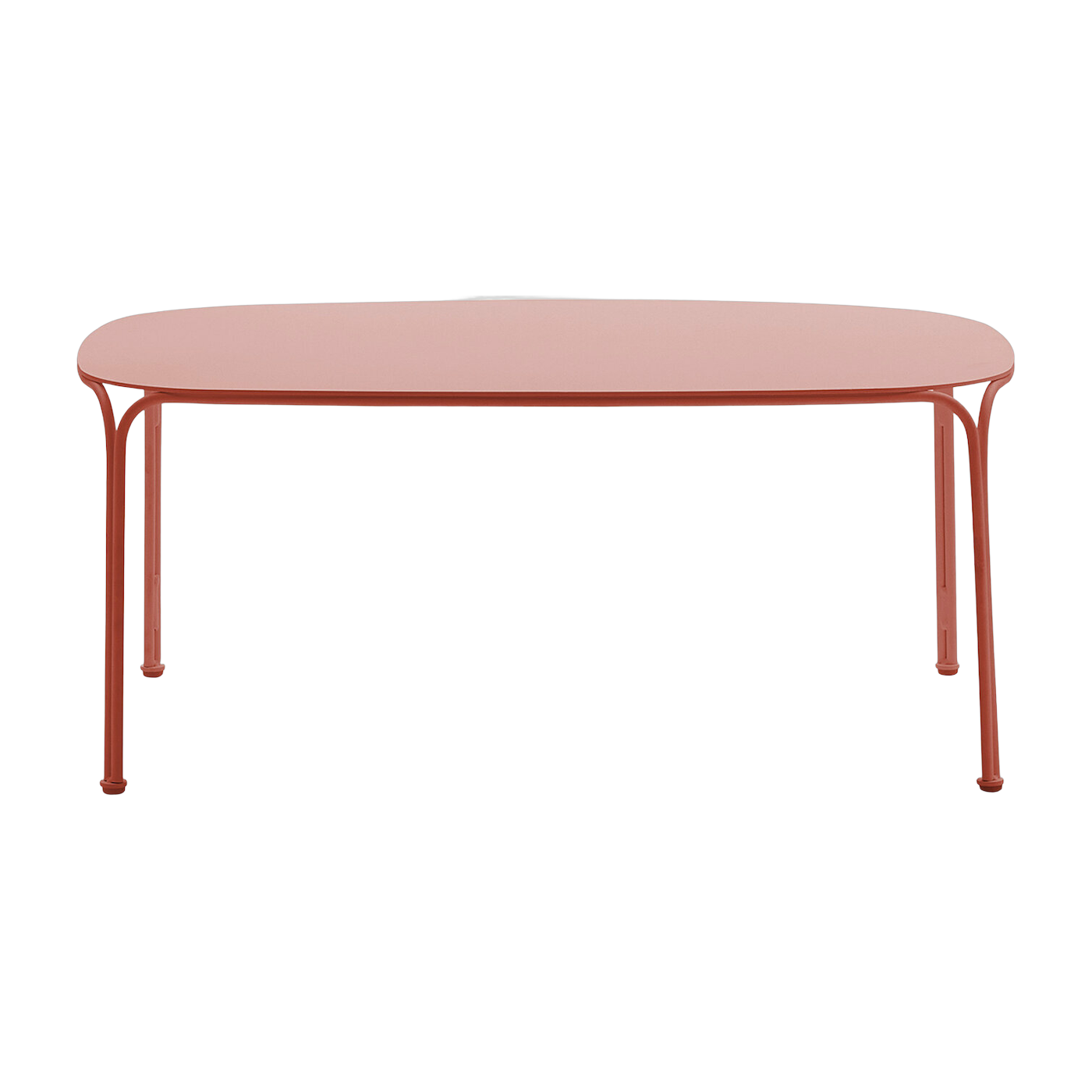 Table basse de jardin en acier rouge 38 cm Hiray - Kartell