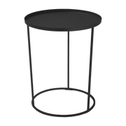 Side table ronde in black metal 43 cm Costance Vassoio - Meme Design