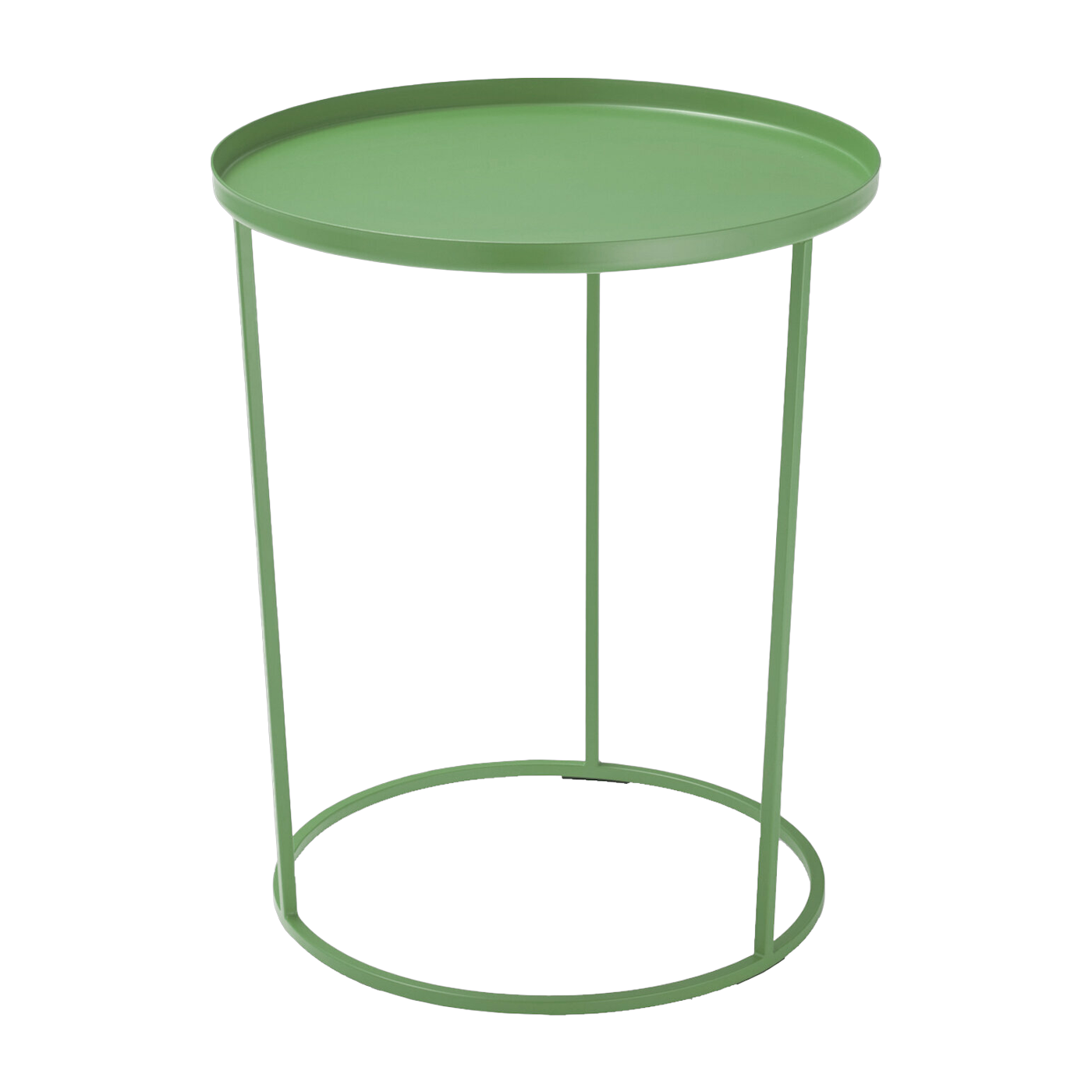 Mesa auxiliar ronde en metal verde 43 cm Costance Vassoio - Meme Design
