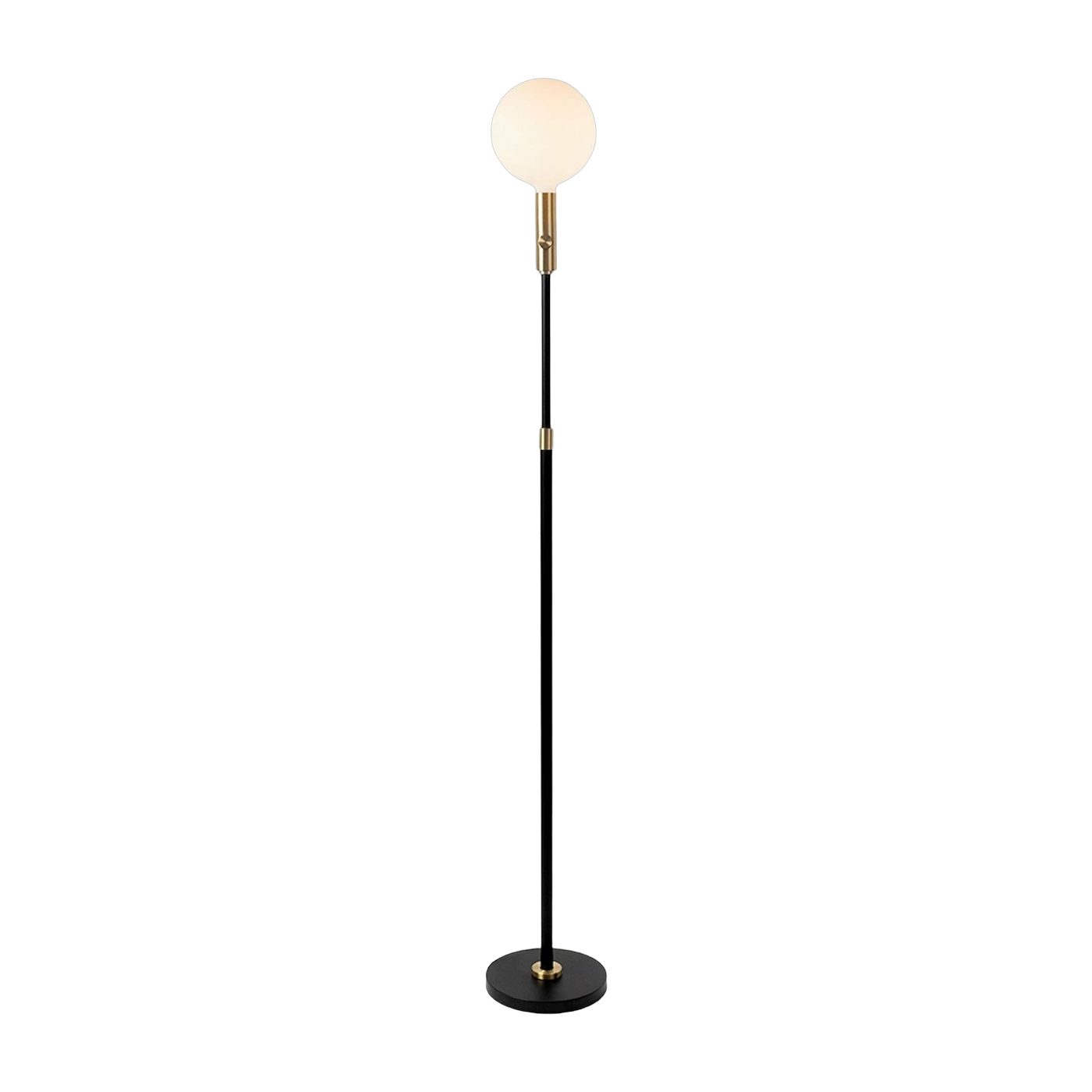 Lámpara de pie regulable en acero negro y latón 170 cm Poise - Tala