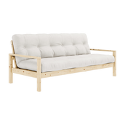 Sofa bed in light wood and natural fabric Knob - Karup Design