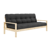 Schlafsofa aus hellem Holz und dunkelgrauem Stoff Knob -. Karup Design
