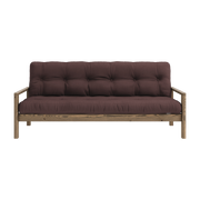 Schlafsofa aus dunklem Holz und braunem Stoff Knob -. Karup Design