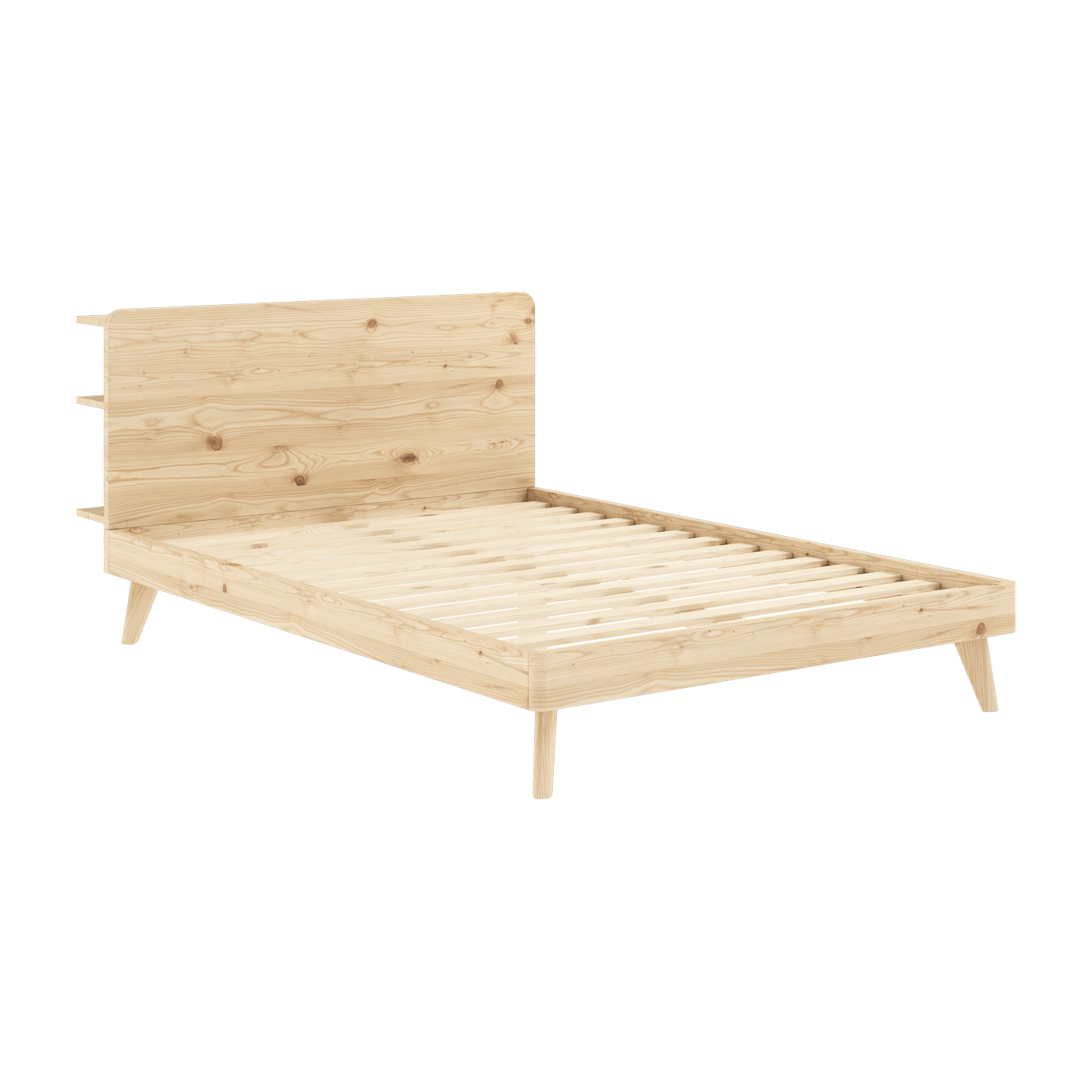 Bett aus hellem, lackiertem Kiefernholz 140 x 200 cm Retreat -. Karup Design