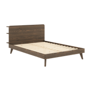 Bett aus lackierter dunkler Kiefer 140 x 200 cm Retreat -. Karup Design