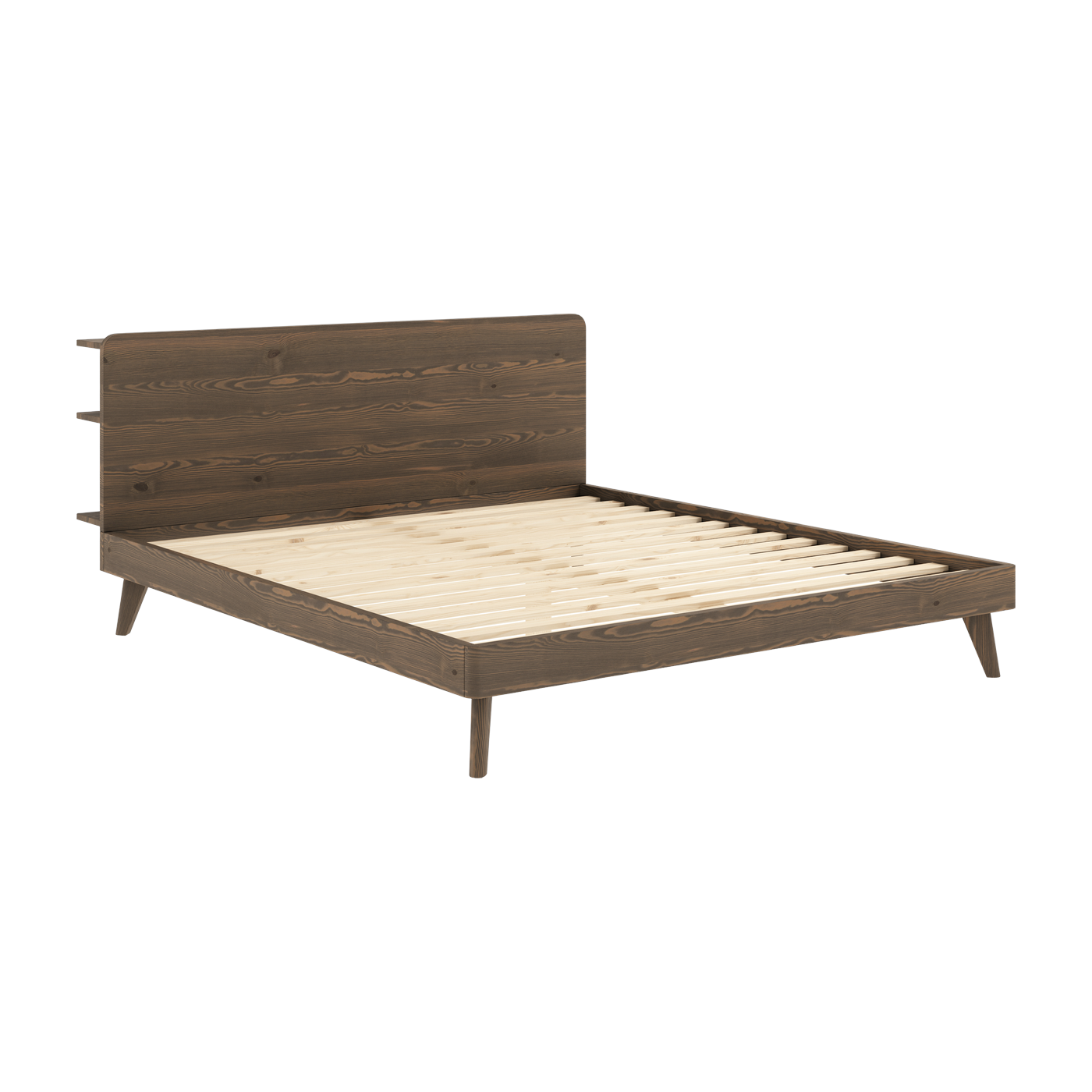 Bett aus lackierter dunkler Kiefer 180 x 200 cm Retreat -. Karup Design
