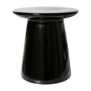 Table d'appoint en grès noir brillant - HKliving