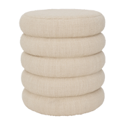 Andria white cotton pouffe - Urban Nature Culture