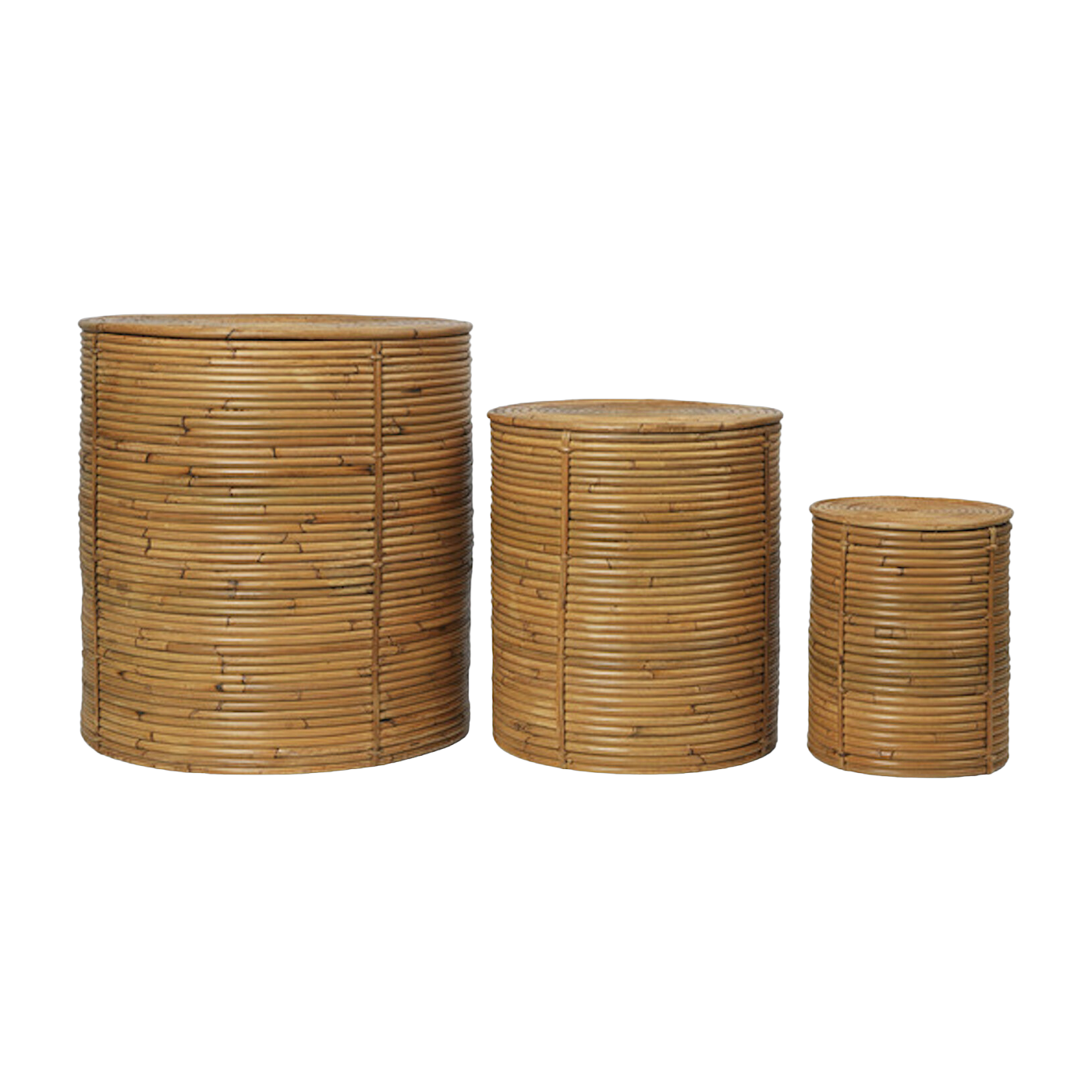 3 cestas en rotin natural Column - Ferm Living
