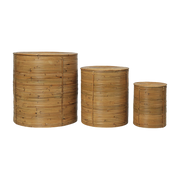 3 cestas en rotin natural Column - Ferm Living