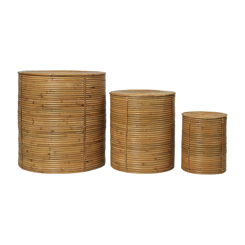 3 cestini in rotin naturale Column - Ferm Living