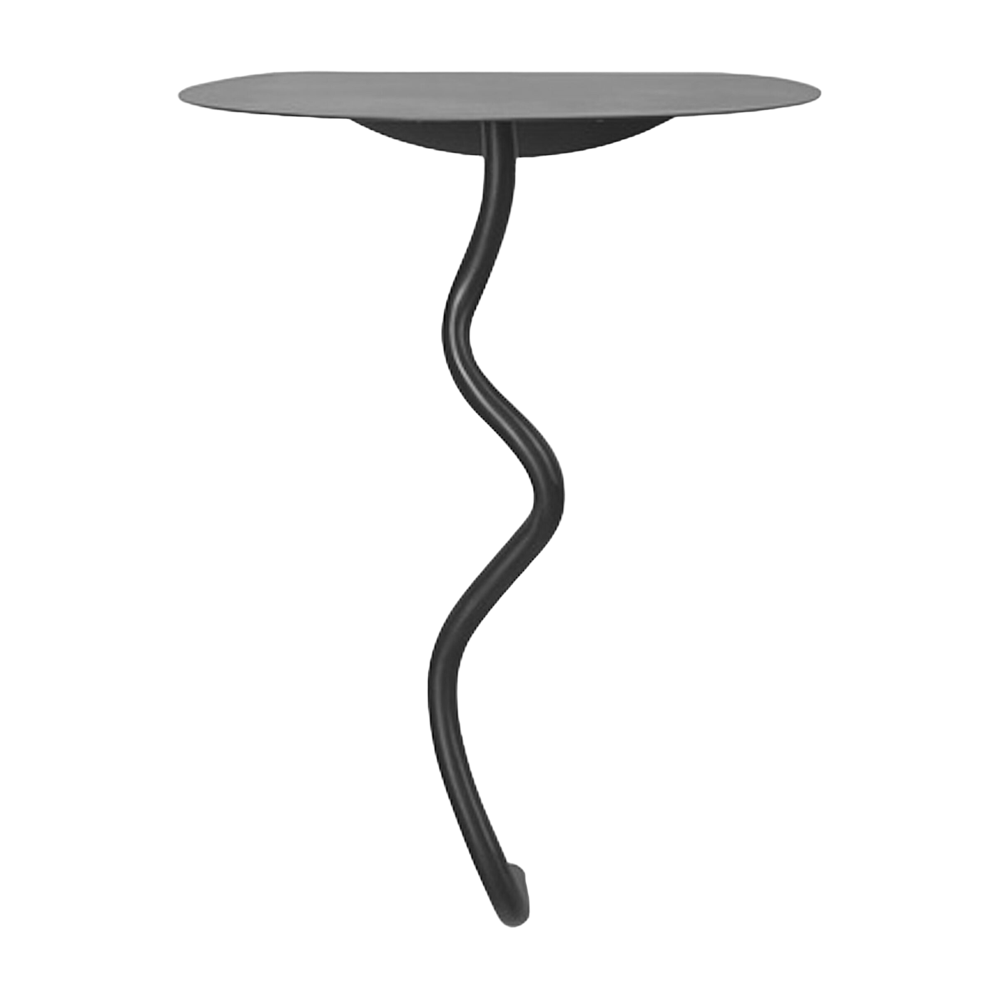 Etagère murale en laiton noir 43,5 x 28 cm Curvature - Ferm Living