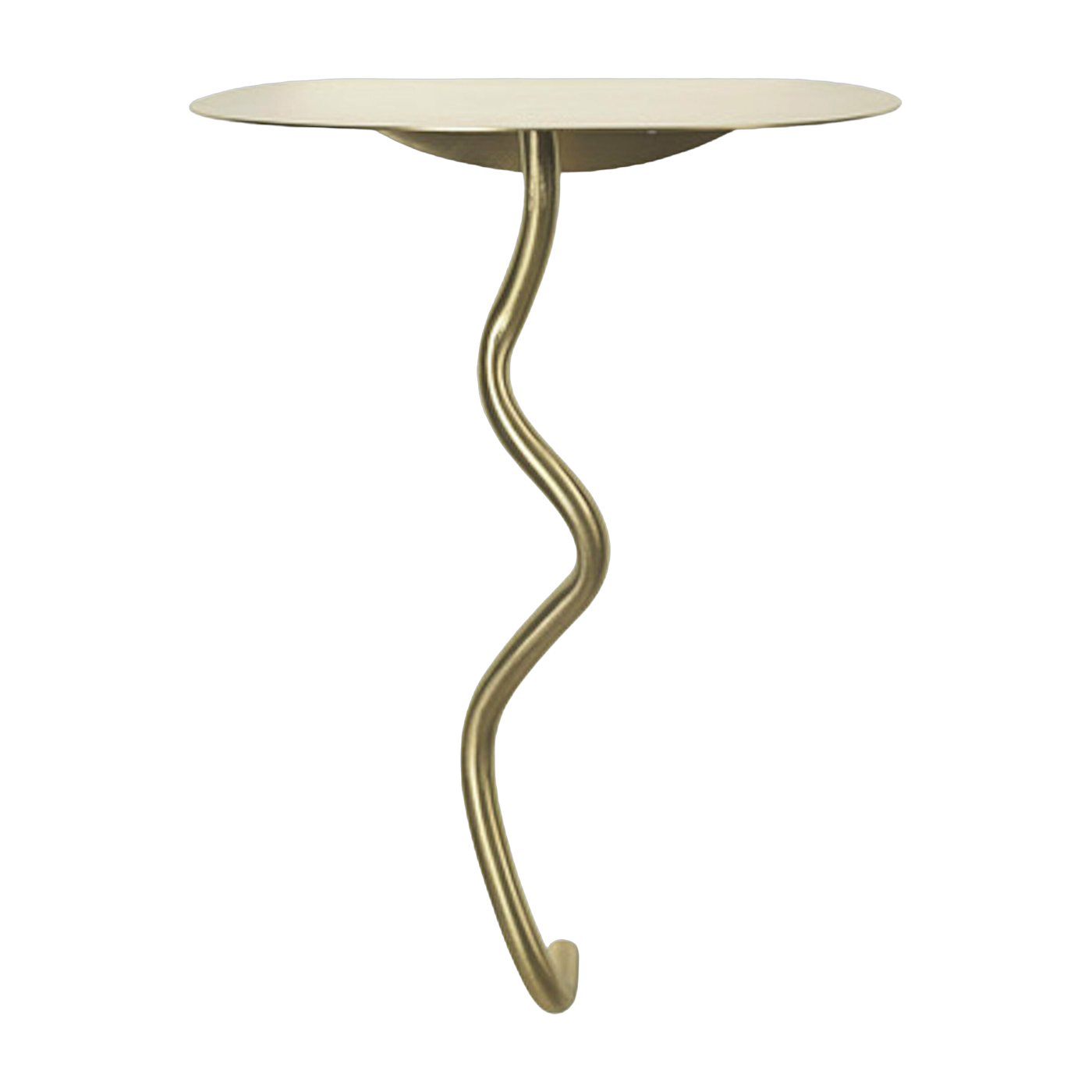 Etagère murale en laiton doré 43,5 x 28 cm Curvature - Ferm Living
