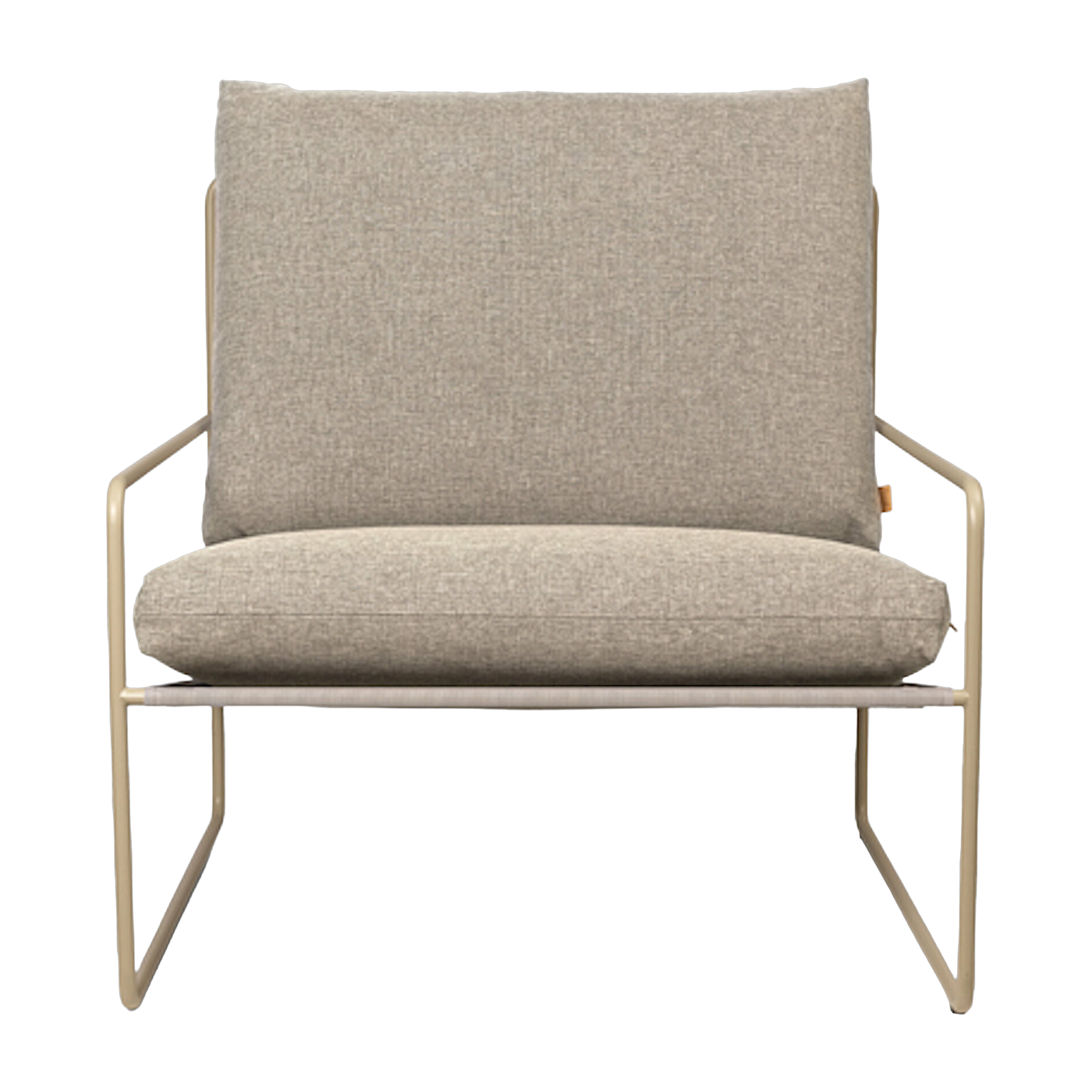 Fauteuil en vinyl beige et acier beige 78 x 93 cm Desert Dolce - Ferm Living