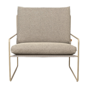 Fauteuil en vinyl beige et acier beige 78 x 93 cm Desert Dolce - Ferm Living
