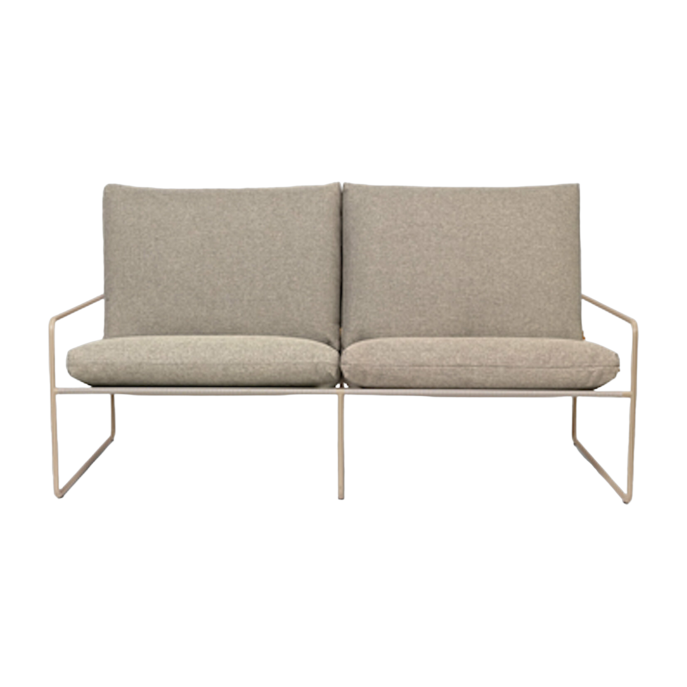 2-seater outdoor sofa in beige vinyl and beige steel 78 x 93 cm Desert Dolce - Ferm Living