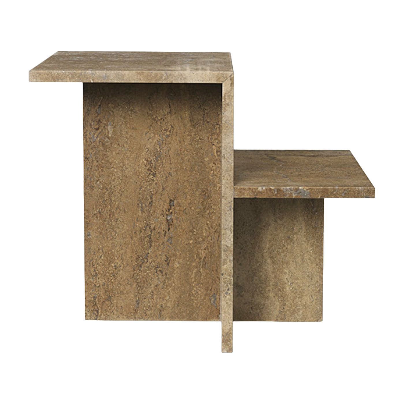 طاولة جانبية من حجر الترافرتين باللون البيج 50 × 40 سم Distinct - Ferm Living
