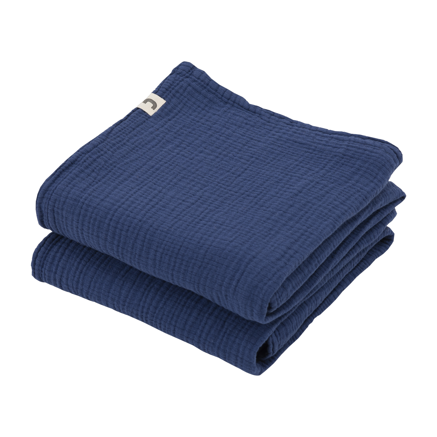 2 Windeln aus Baumwoll-Gaze 60 x 60 cm Marineblau Les Petits - The Cool Republic