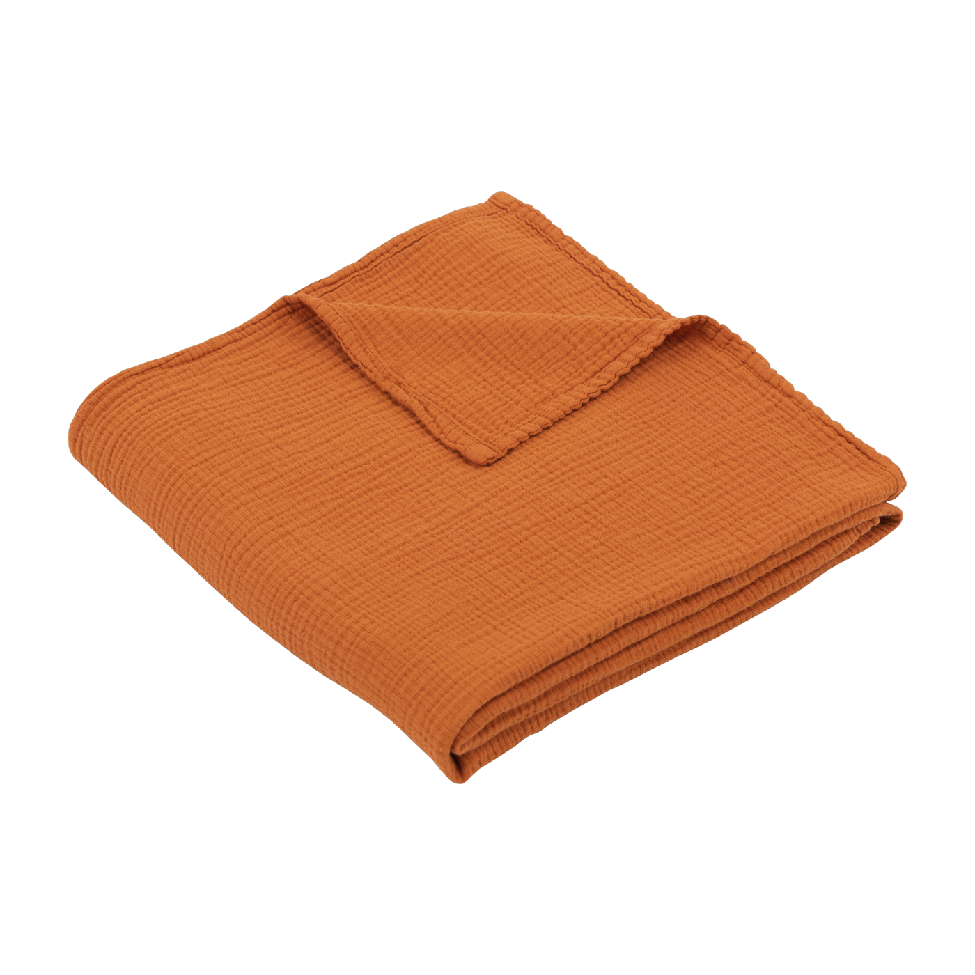 Maxi- lange aus Baumwollgaze 120 x 120 cm Aprikosenorange Les Petits - The Cool Republic