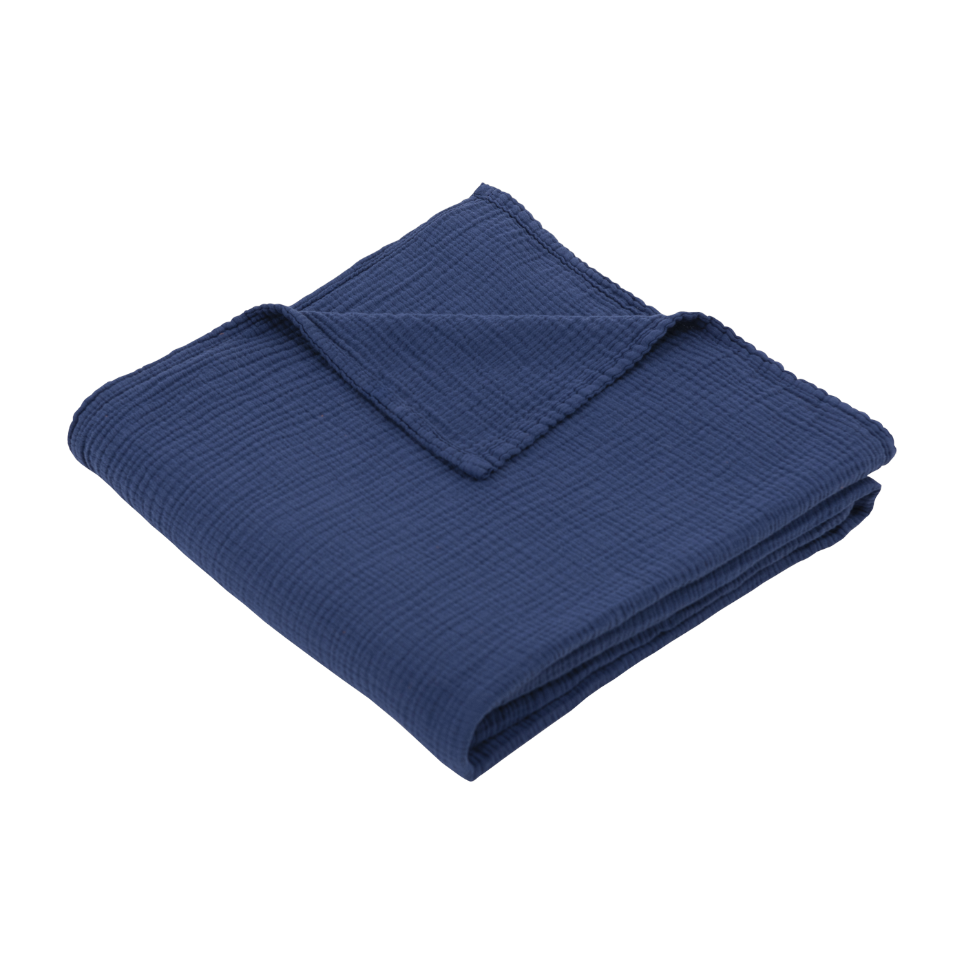 Maxi- lange aus Baumwoll-Gaze 120 x 120 cm marineblau Les Petits - The Cool Republic