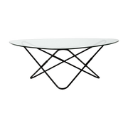 Coffee table black structure and transparent glass AO - Airborne