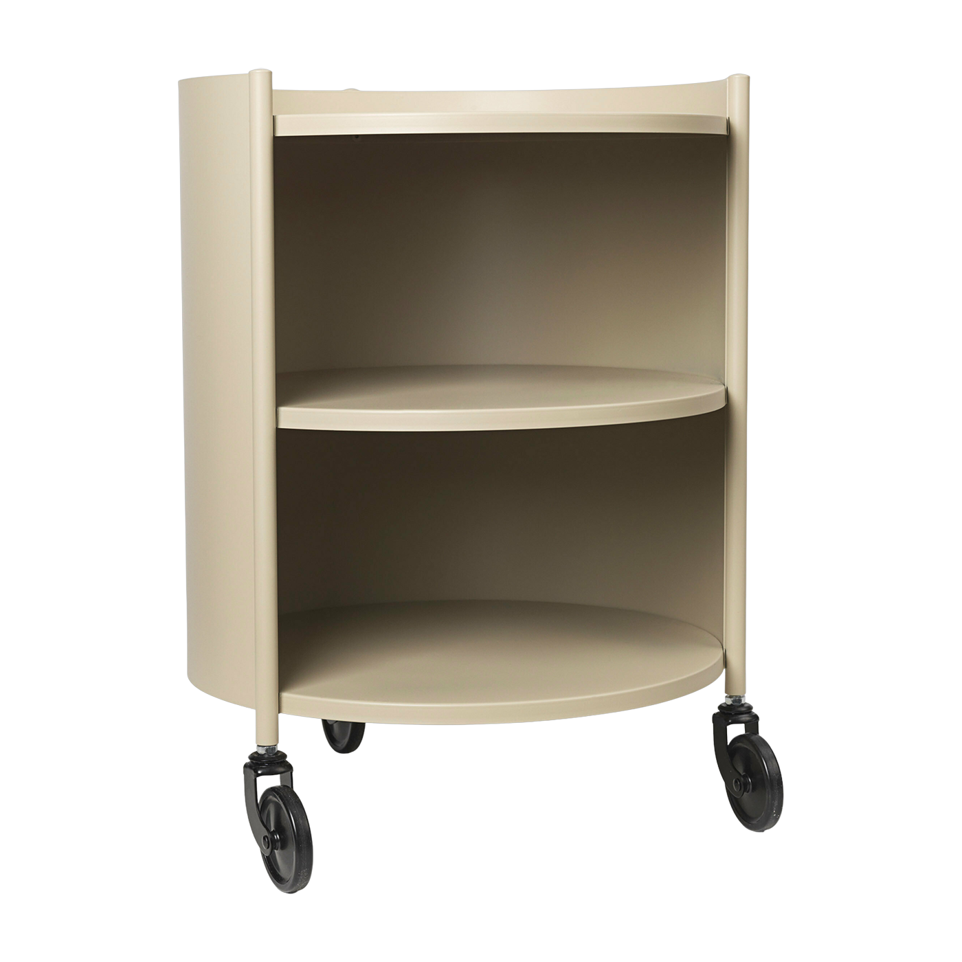 Table de chevet en acier beige 53 x 42 cm Eve - Ferm Living