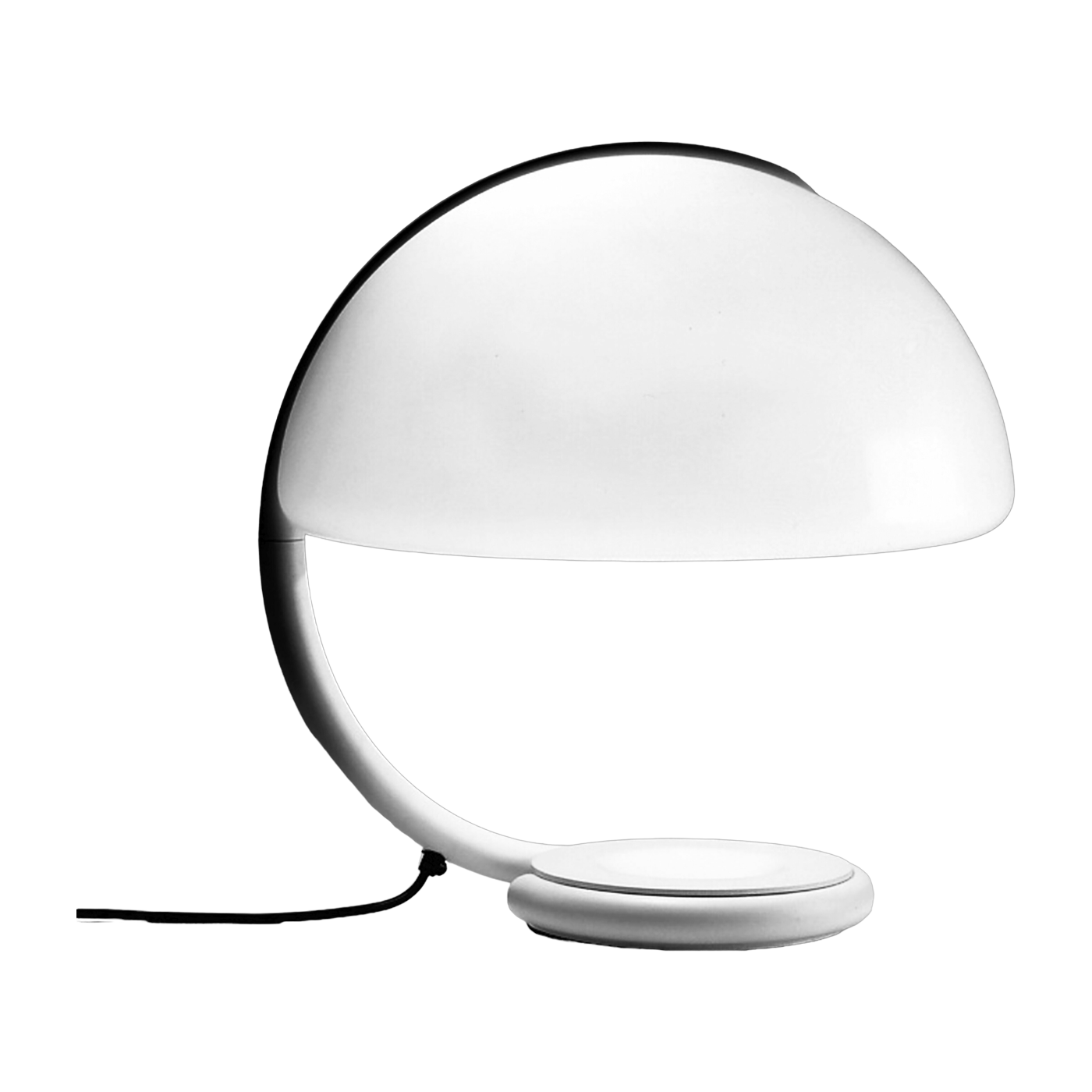 Lampe en métal blanche 45 cm Serpente - Martinelli Luce