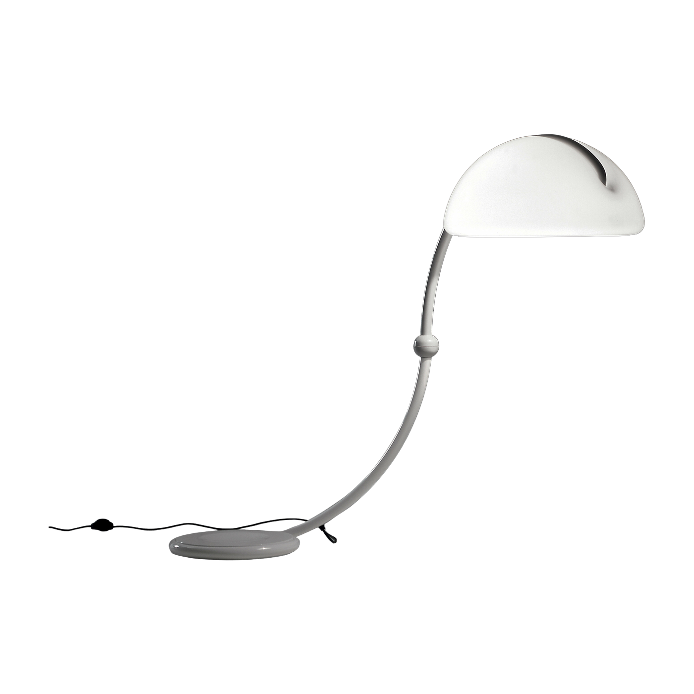 Lampada da terra in metallo bianco 55 x 120 cm Serpente - Martinelli Luce