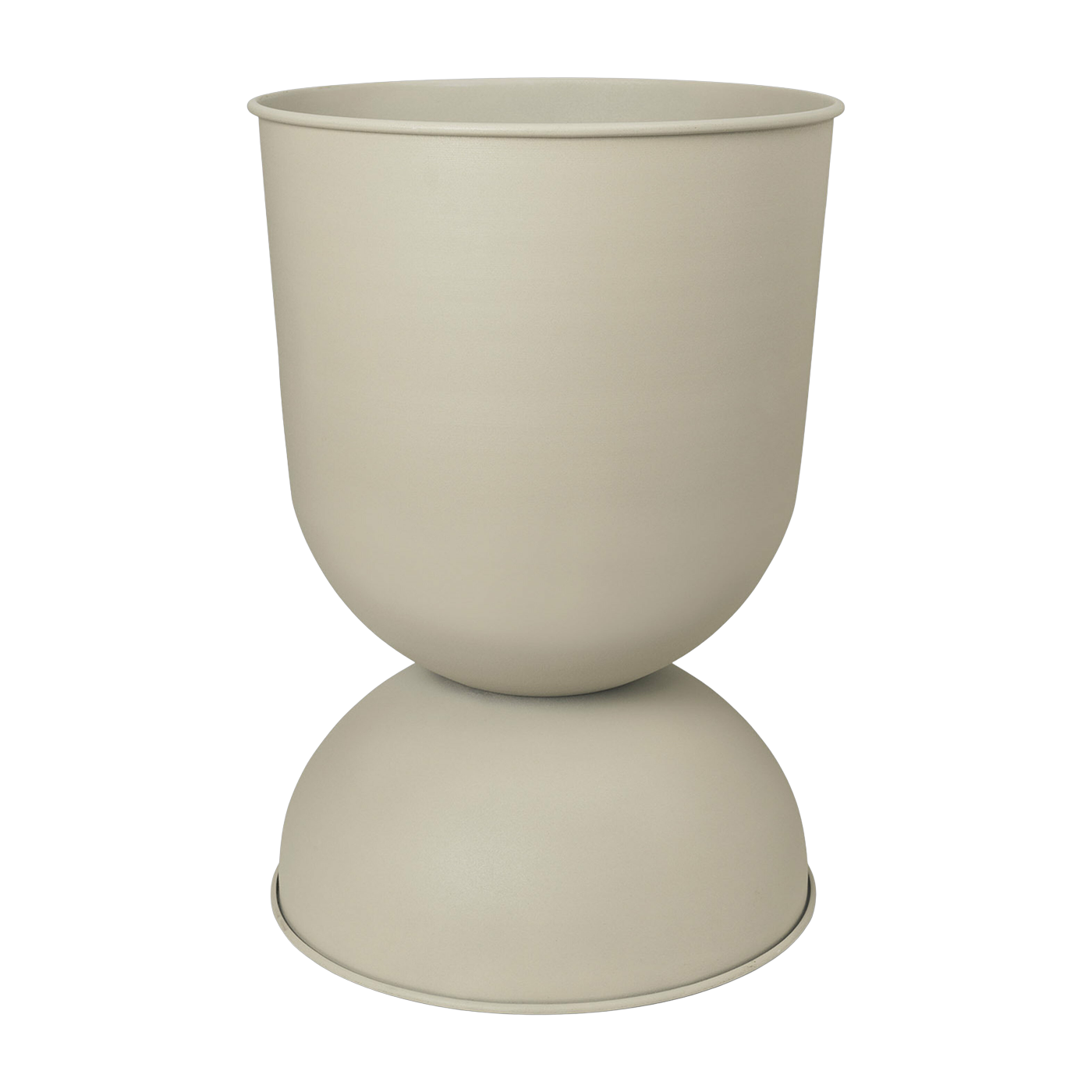 Beigefarbener Übertopf Hourglass S -. Ferm Living