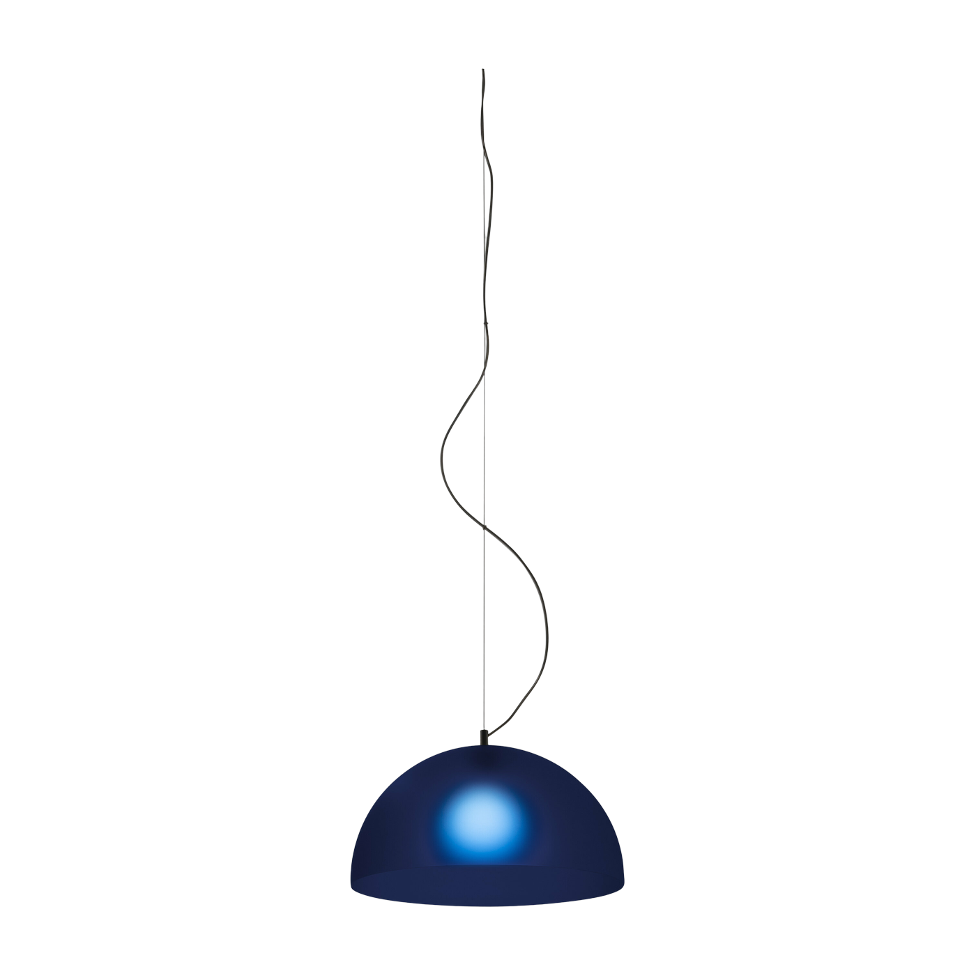 Lampada a sospensione in metallo blu da 45 cm Bubbles - Martinelli Luce
