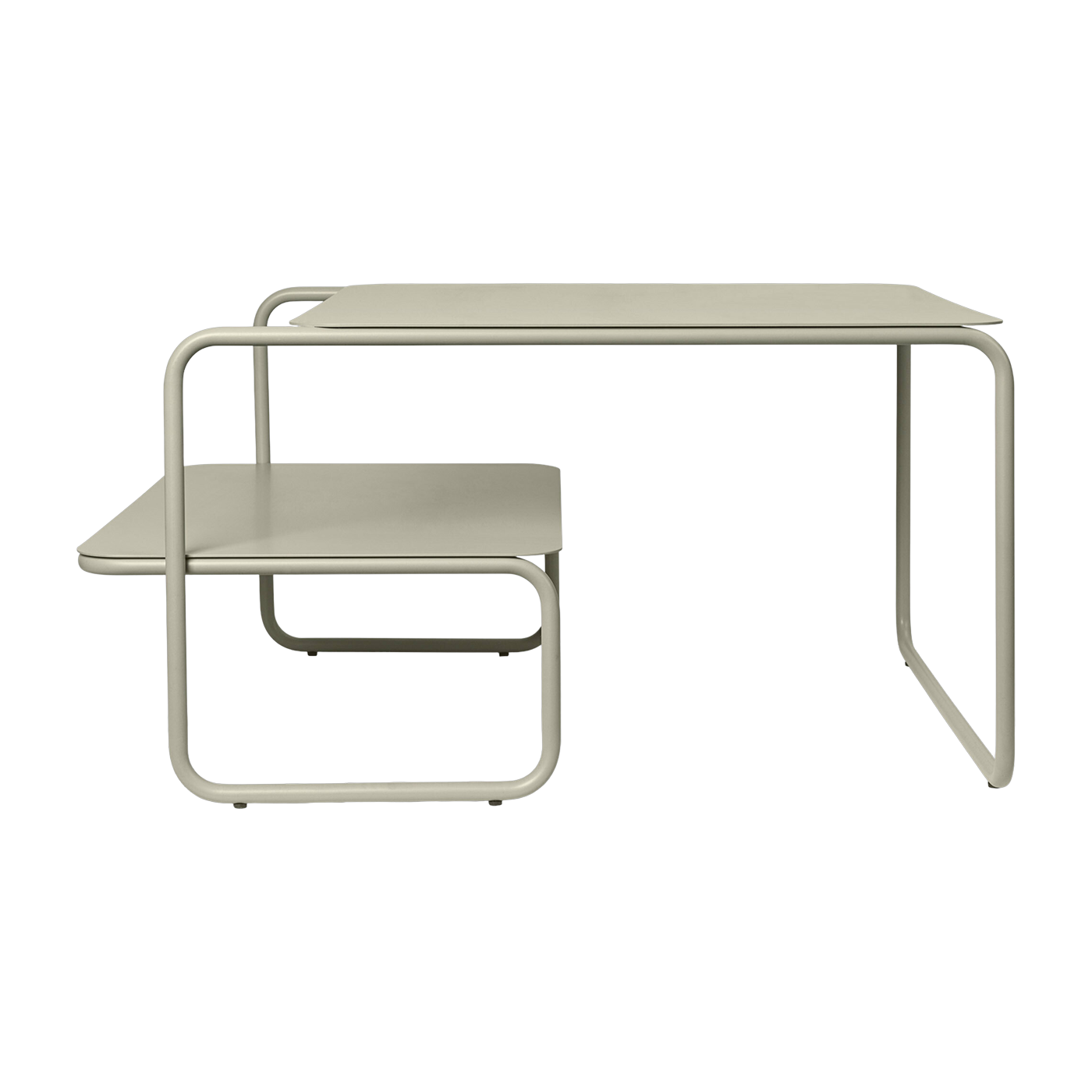 Beiger Couchtisch aus Stahl 60 x 80 cm Level - Ferm Living
