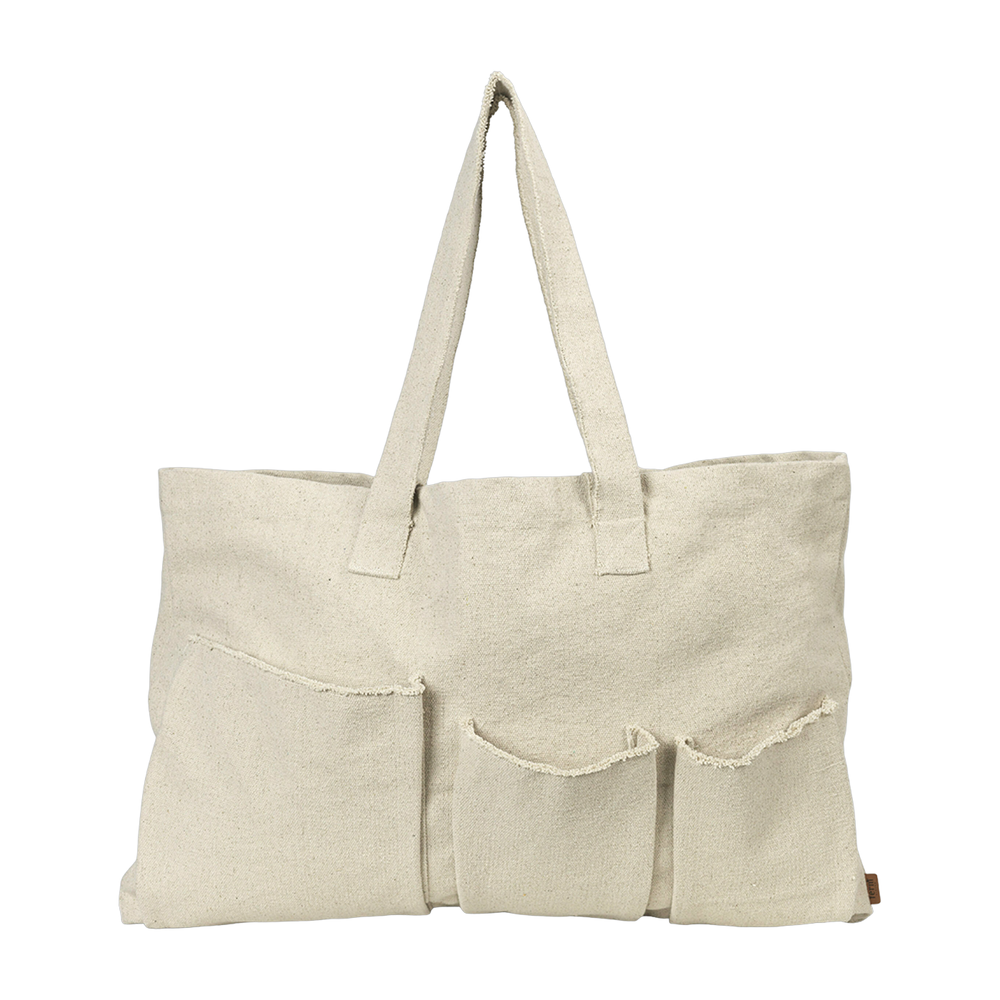 Sac de voyage en coton beige 50 x 40 cm Pocket - Ferm Living