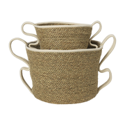 2 Paniers de rangement blanc 31 x 36 cm Verso - Ferm Living