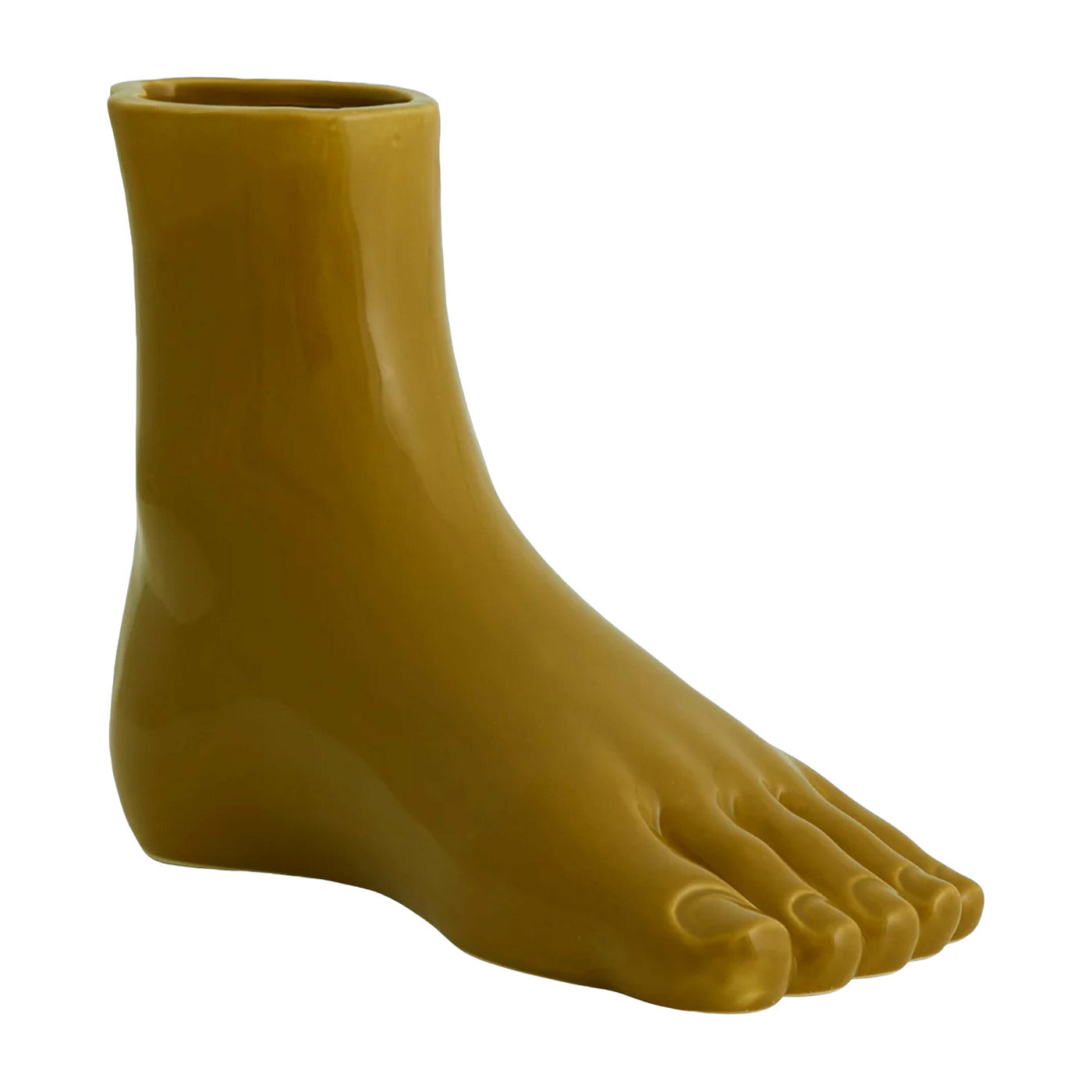 Vase Aruba piede in ceramica senape - Nordal