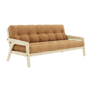 Canapé-lit en pin clair et tissu marron fudge Grab - Karup Design