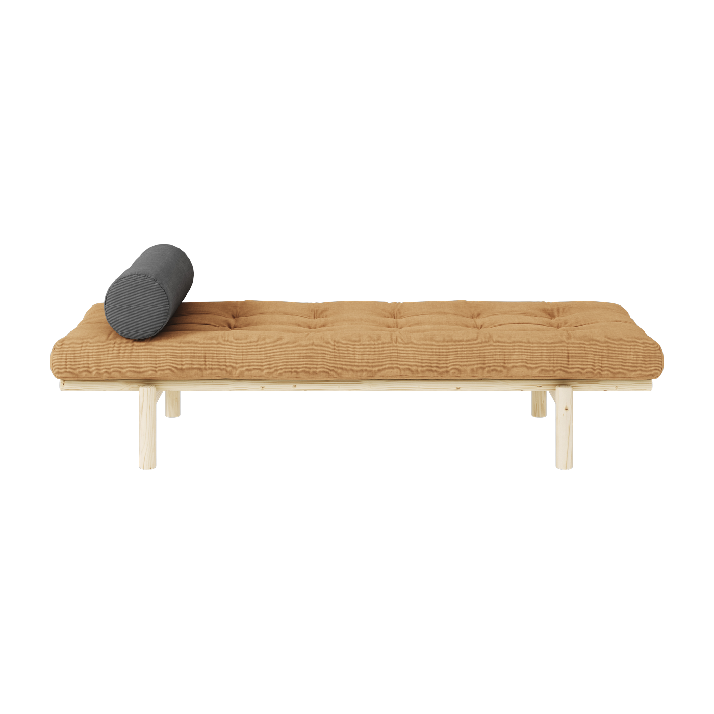 Tagesbett aus hellem Kiefernholz und fudge-braunem Cord Next Daybed -. Karup Design