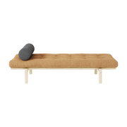Light pine and fudge brown corduroy Next Daybed - Karup Design