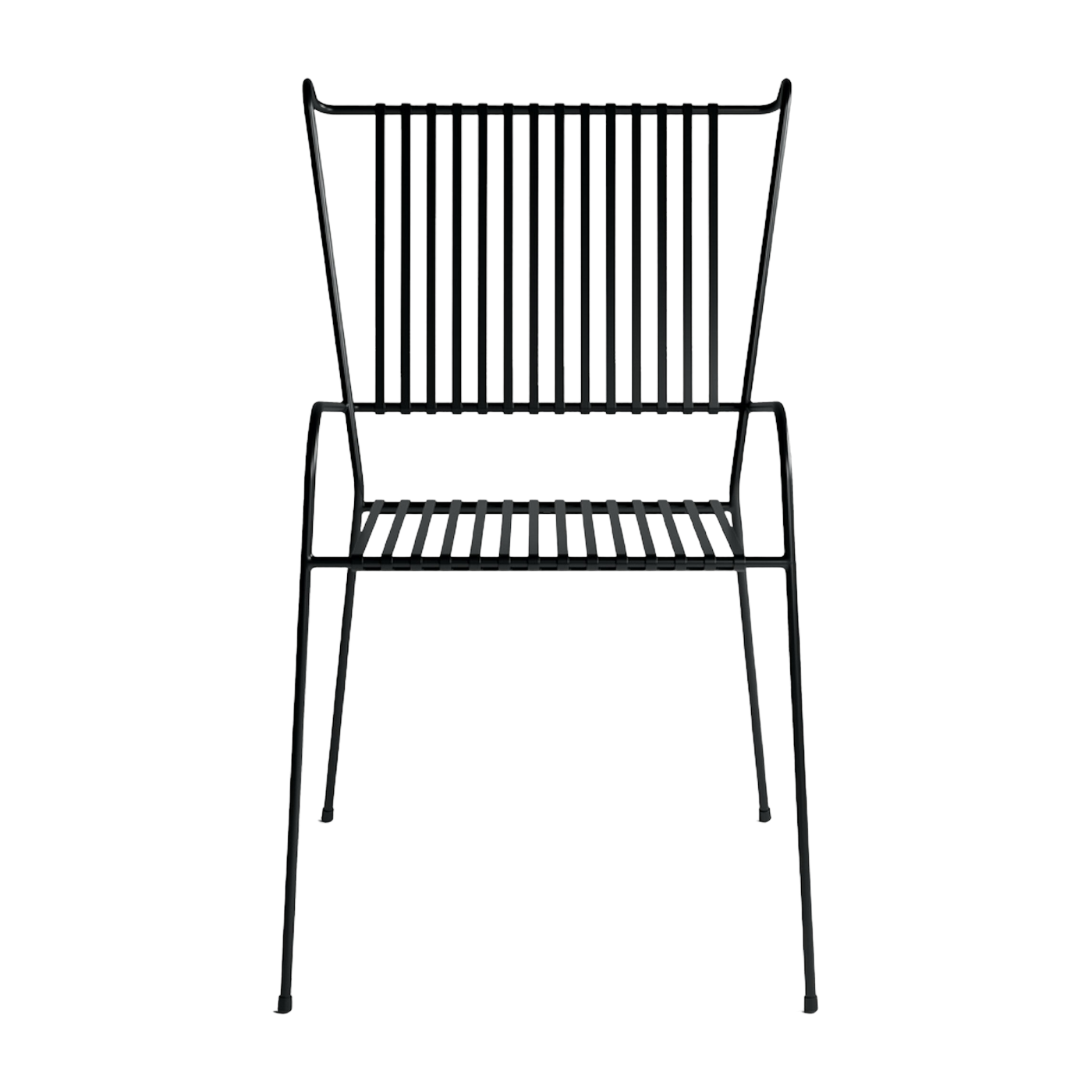 Sedia da giardino con braccioli in acciaio nero Capri - Cools