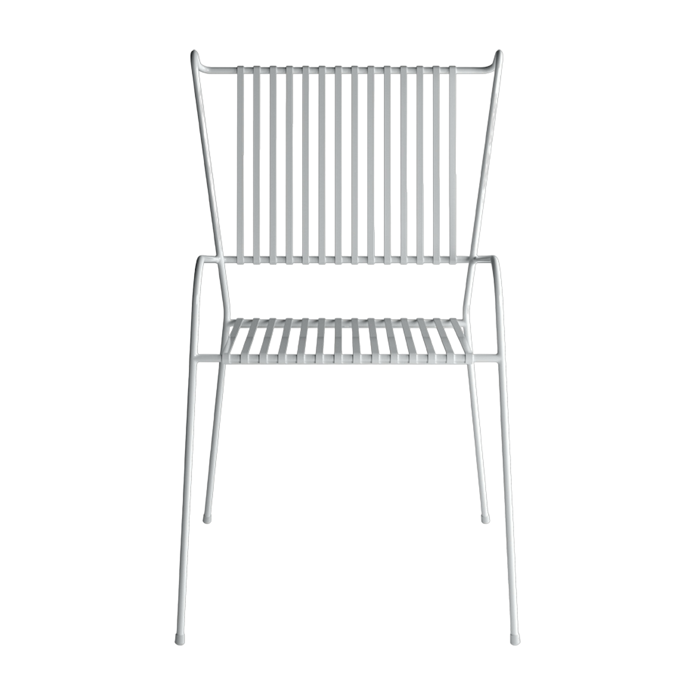 Sedia da giardino con braccioli in acciaio bianco Capri - Cools