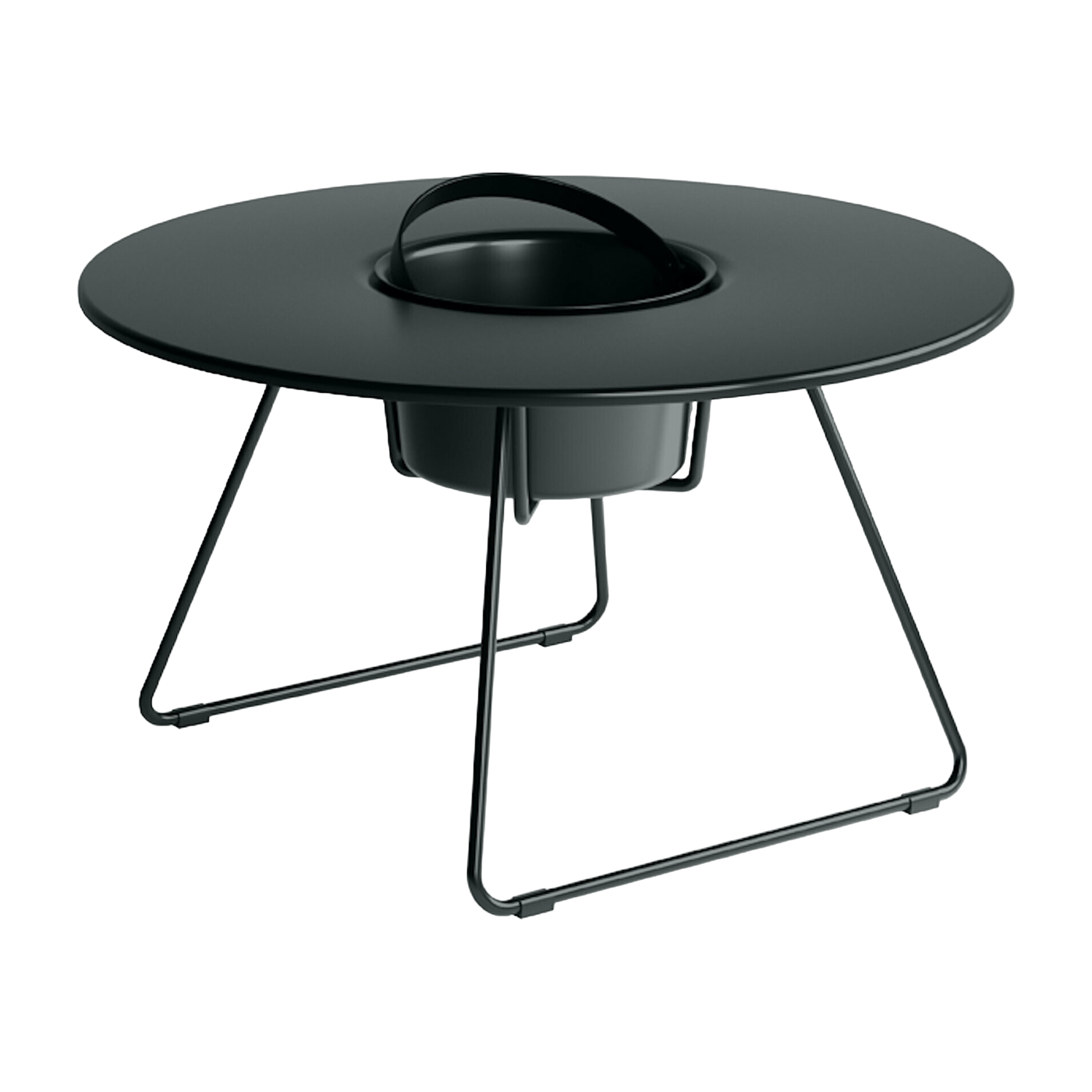 Tavolo da cocktail ronde in acciaio nero da 75 cm N'ice - Cools Collection