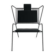 Poltrona lounge in acciaio nero e cuscini neri Capri Easy - Cools Collection