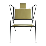 Sillón de acero negro y cojines amarillos Capri Easy - Cools Collection
