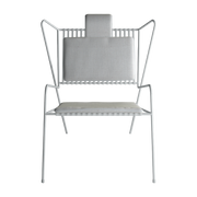 Poltrona lounge in acciaio bianco e cuscini beige Capri Easy - Cools Collection